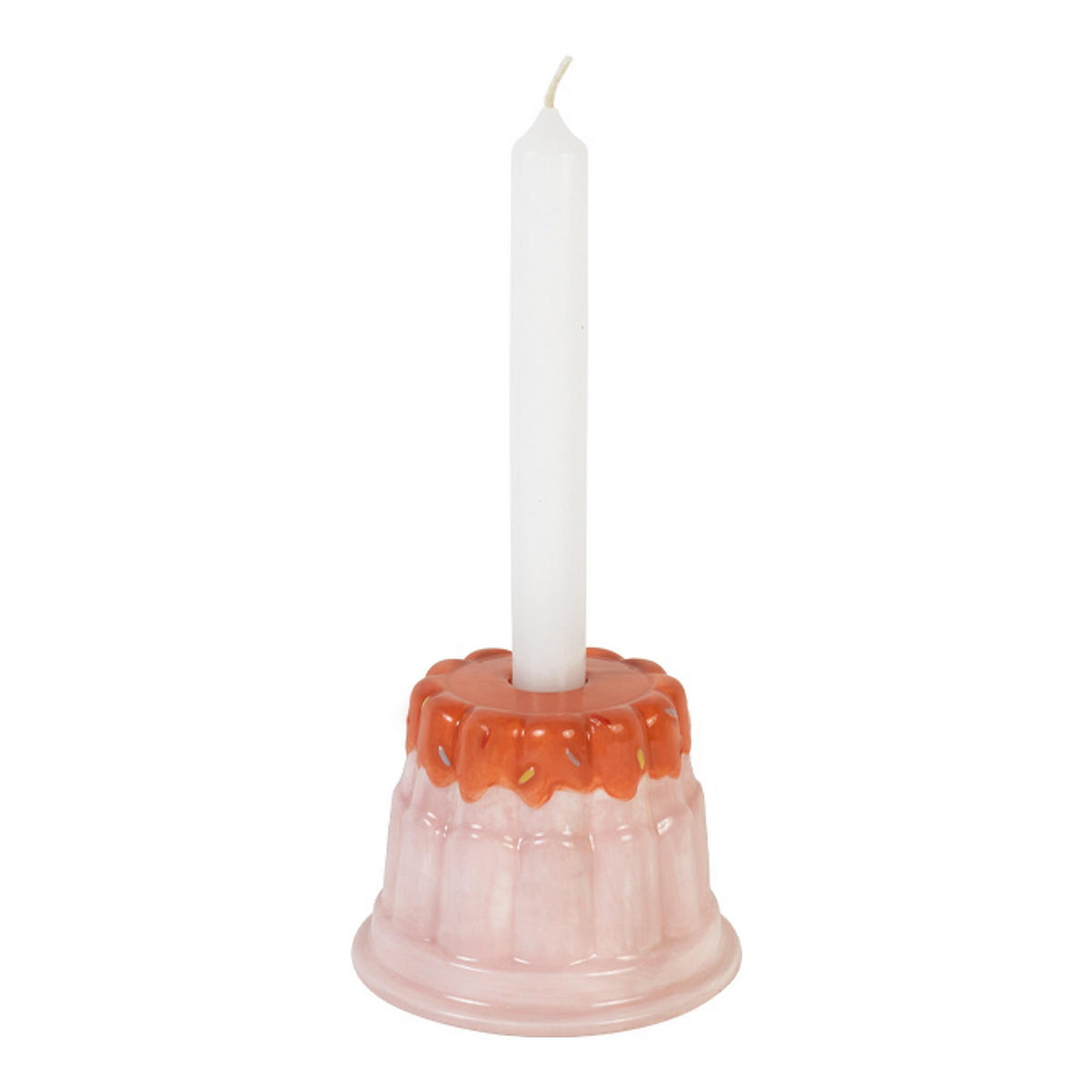 KERZENHALTER Blond Geburtstag - Rosa Pudding in Bunt - 9cm - Multicolor, Keramik (12/9/8cm) - Blond Amsterdam