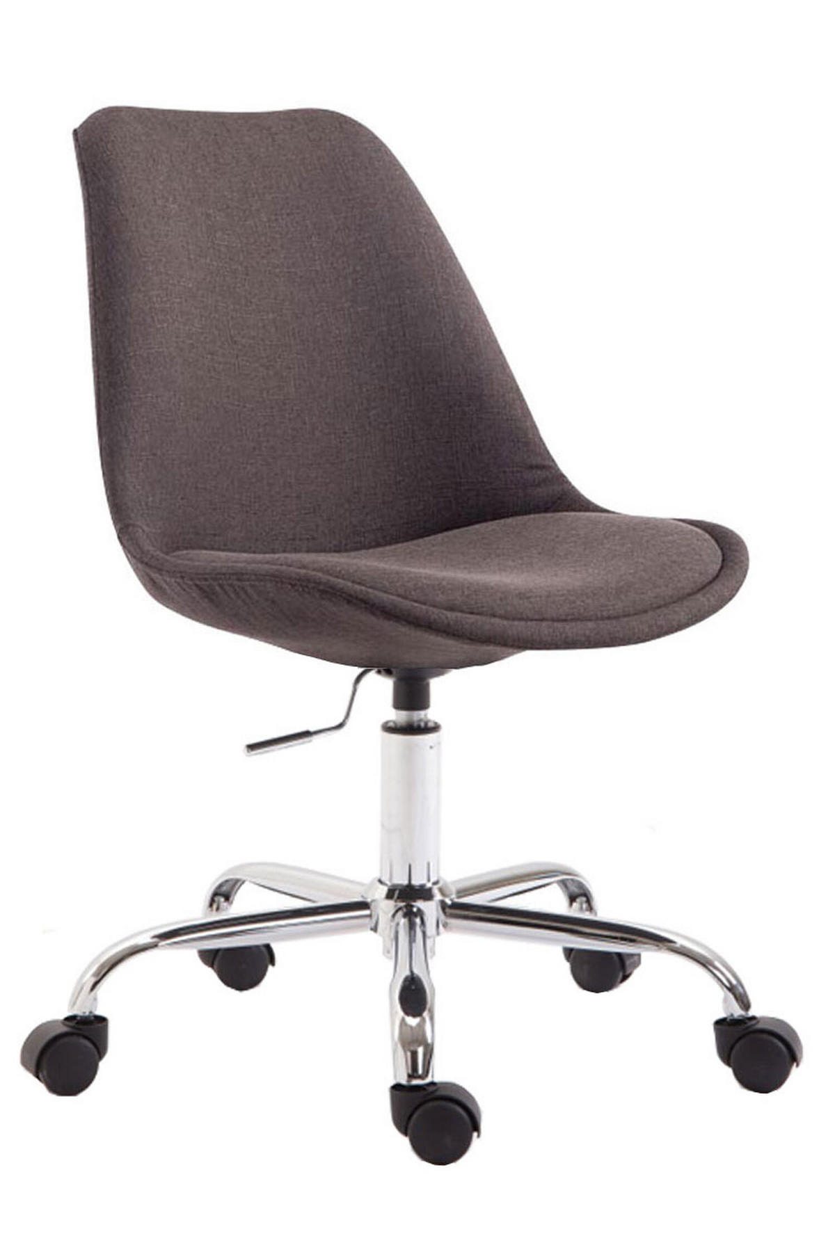BÜROSTUHL Toulon, Stoff Dunkelgrau - Dunkelgrau, Textil/Metall (48/52/54cm) - TPFLiving