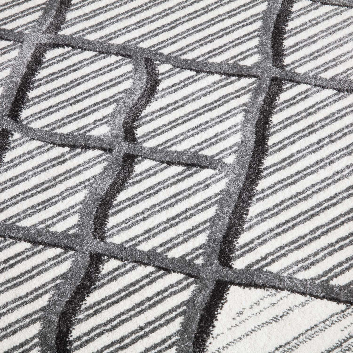 KURZFLOR-TEPPICH Young 965 Grau 190x280 cm - Creme/Grau, Textil (190/280cm) - carpet city