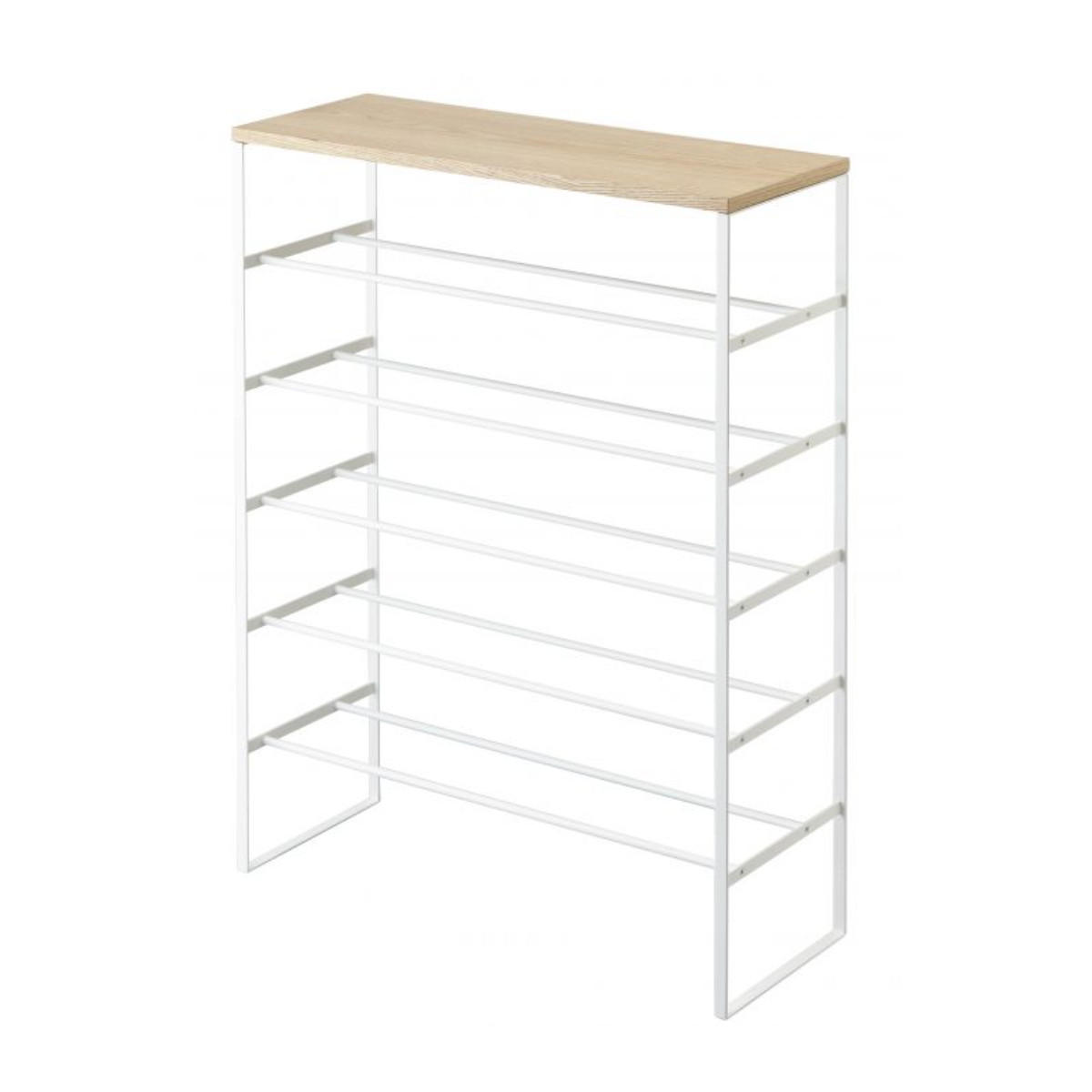 Schuhregal 6 Ebenen – H25 cm - Weiß, Metall (66/87/25cm) - Yamazaki