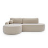 ECKSOFA Aurio O Bouclé-Stoff Creme Links - Creme, Holz/Textil (271/177cm) - Graingold
