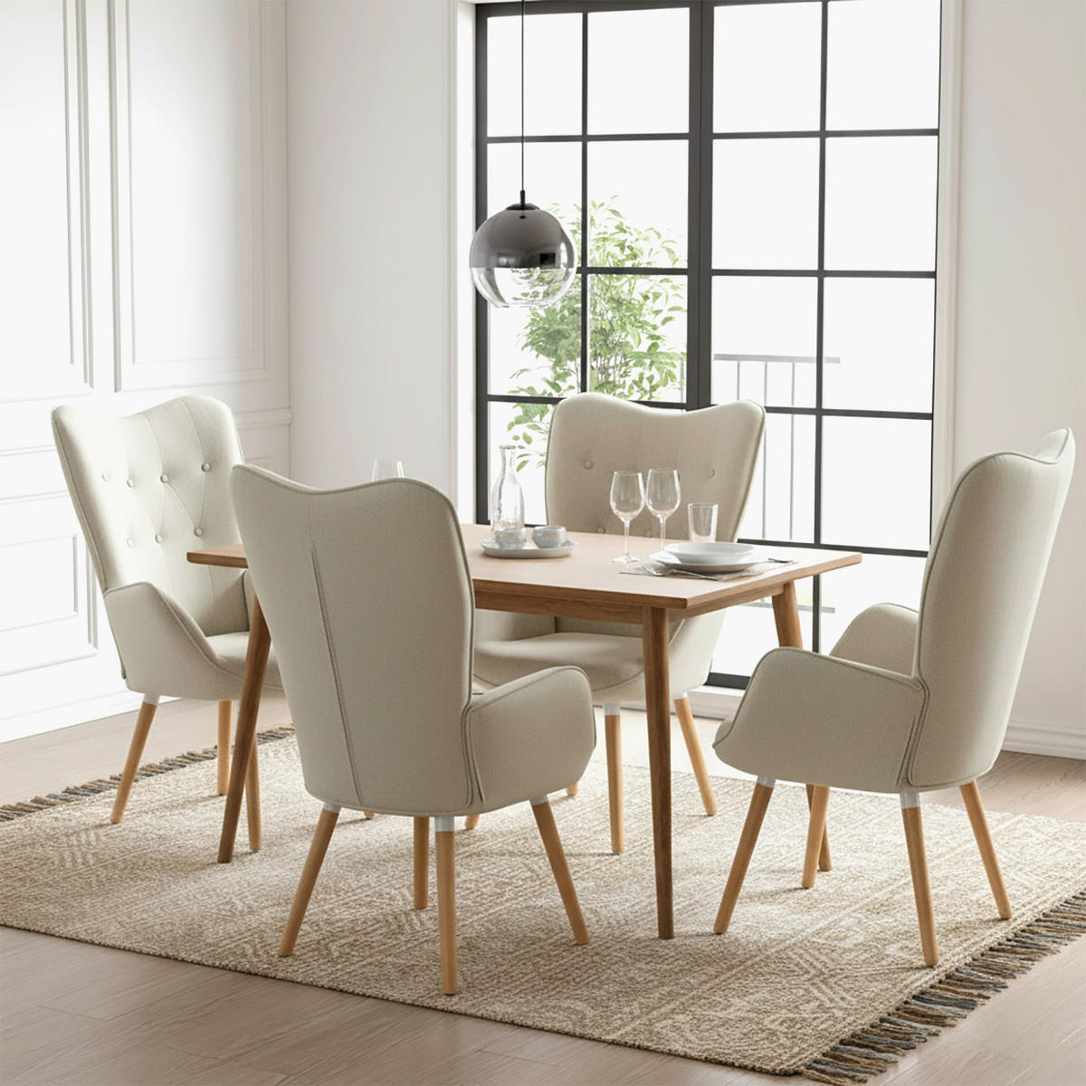 RELAXSESSEL 2er Set in Beige - Beige, Textil (68/106/73cm) - Meubles Cosy