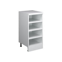 KUCHYŇSKÁ SKŘÍŇKA POD ŠIKMOU STŘECHU R-Line, Bílá/Bílá, 40 cm bez zkosení, otevřený - bílá, kompozitní dřevo (40/83.8/46cm) - Vicco