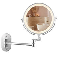 SPIEGEL Rea Led Glow Chrome - Chromfarben, Glas (43/30/3cm) - REA