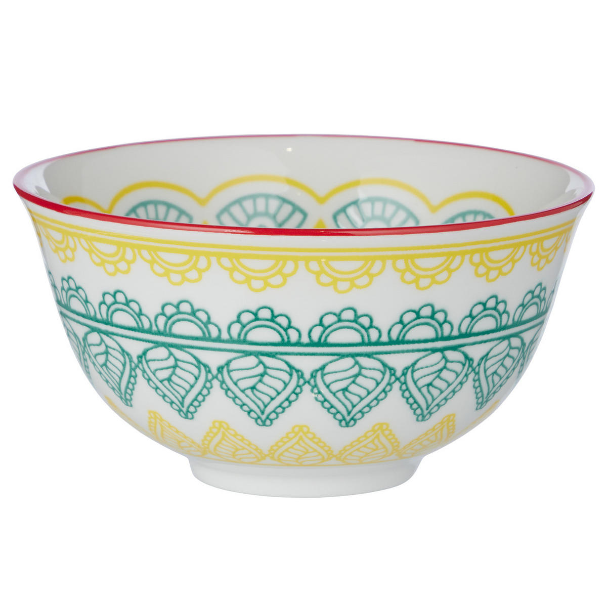 SCHALEN 6er-Set Ornaments 240 ml - Gelb/Grün, Keramik (11/11/5cm) - Butlers