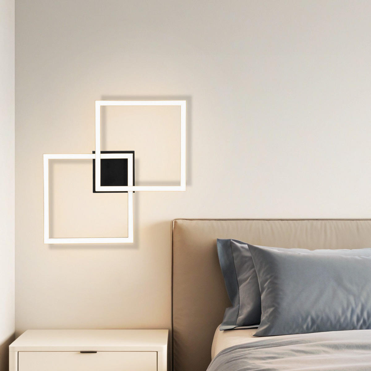 LED-DECKENLEUCHTE Krause 39.5/39.5/6.7cm - Schwarz, Kunststoff (39.5/39.5/6.7cm) - Nettlife