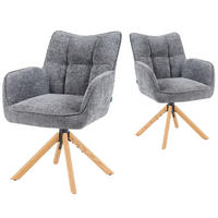 DREHSTUHL Mika-Ida - Honigeiche/Grau, Eichenholz/Holz (59/84/66cm) - DUBI Möbel