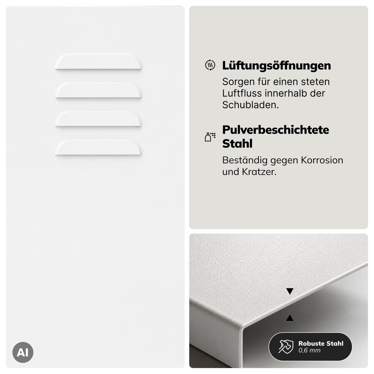 KLEIDERSCHRANK JULIA 185x80x45 cm - Weiß, Metall (80/185/45cm) - Jan Nowak