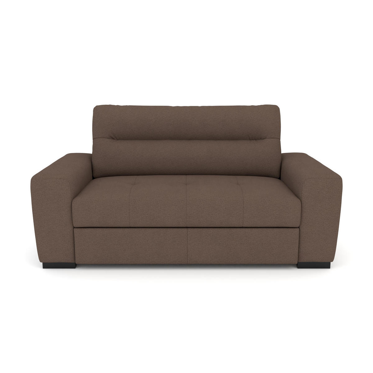 2-SITZER Carlisle Flachgewebe Braun 183/97/93 cm - Dunkelbraun, Kunststoff/Textil (183/93/97cm) - foamnova
