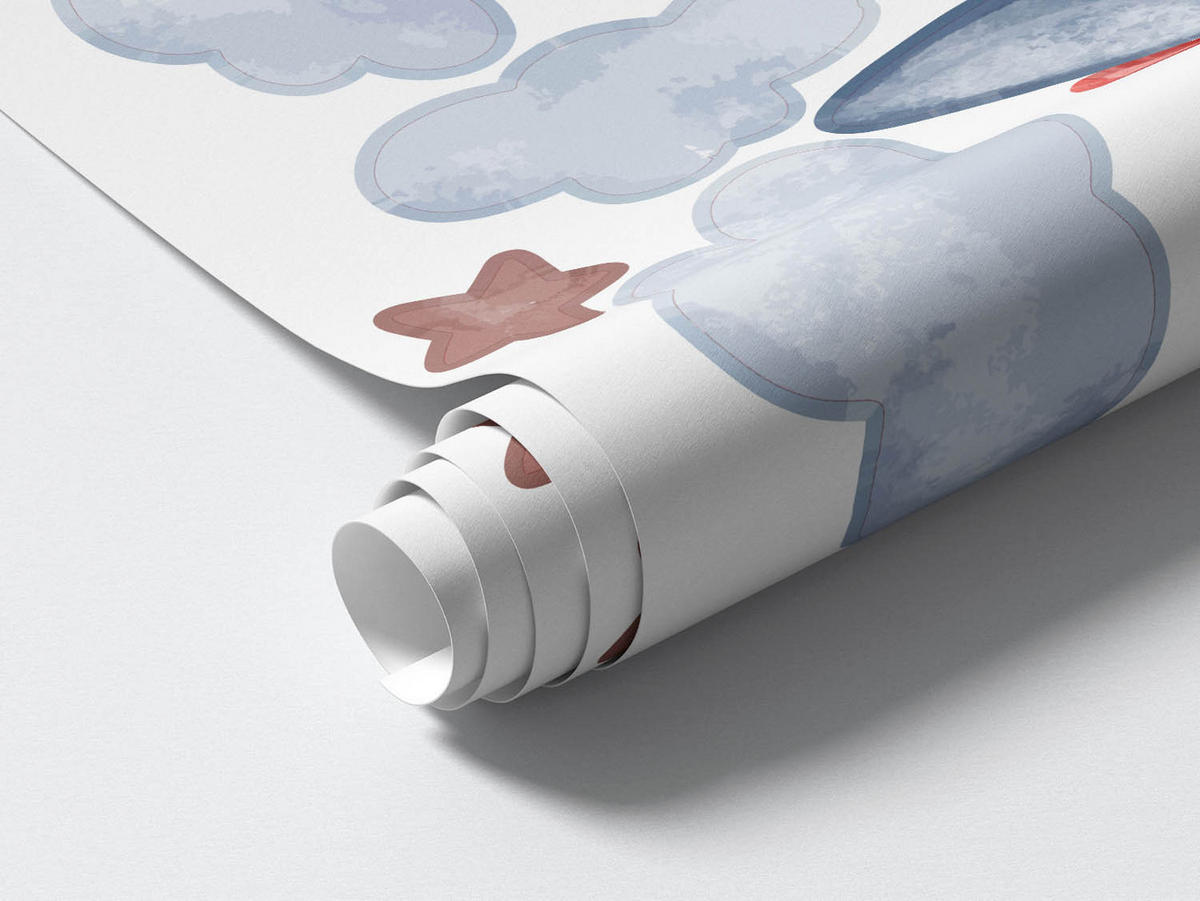 WANDAUFKLEBER 100x151cm - Flucht der Tiere - Multicolor, Kunststoff (100/151/0.1cm) - Wallfluent