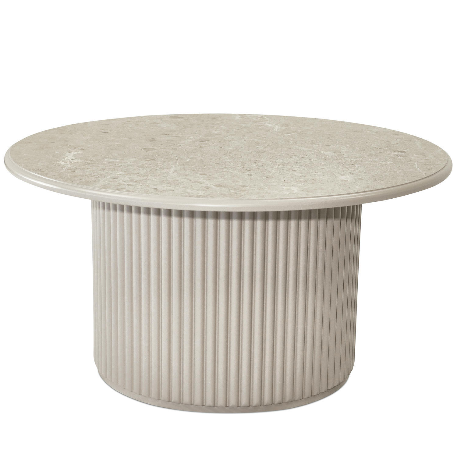 COUCHTISCH rund Grau 80/80/42 cm - Taupe/Graubraun, Holz/Holzwerkstoff (80/80/42cm) - Furnhouse