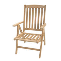 GARTENSTUHL Mara Hellbraun Hochlehner - Hellbraun, Holz (62/108/79cm) - DELUKE