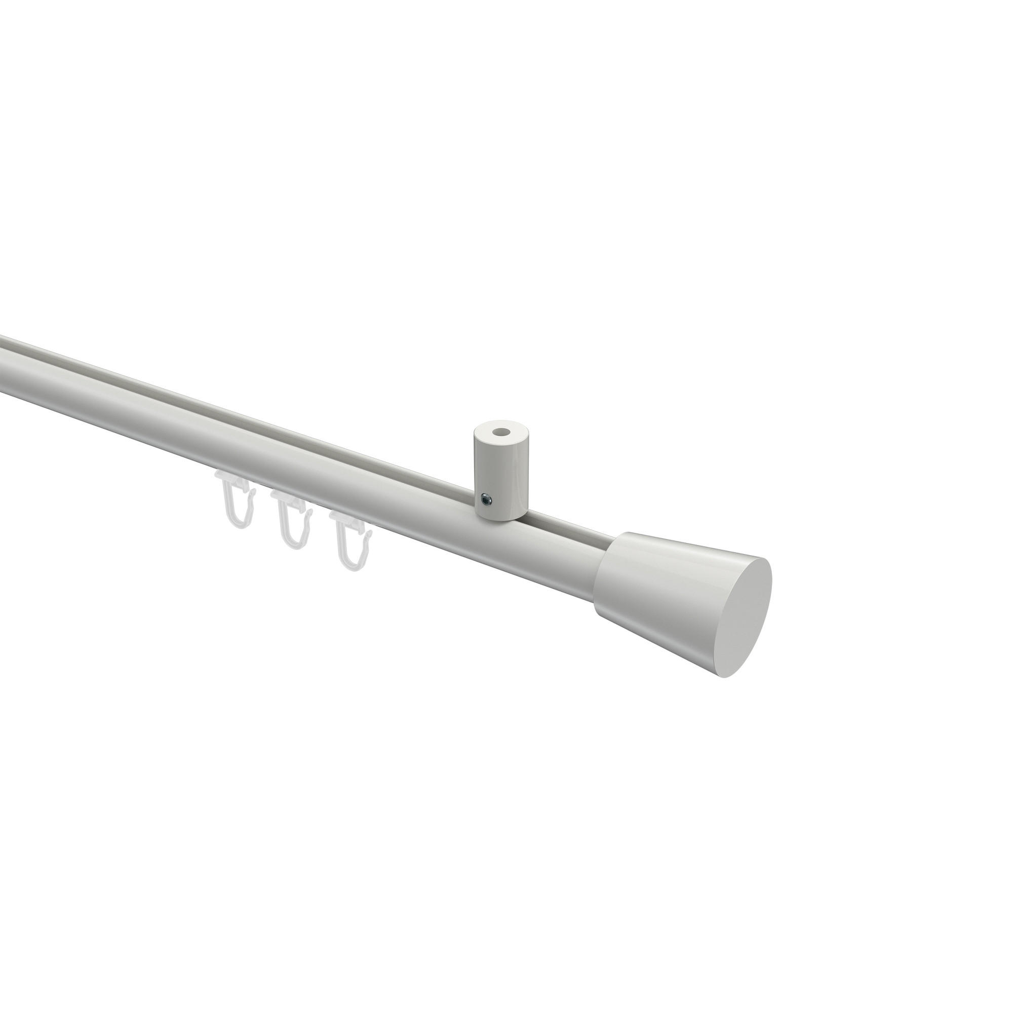 INNENLAUF-GARDINENSTANGEN-SET Sonius Sitra 120 cm, 1-läufig, 20 mm Ø Weiß - Weiß, Metall (120cm) - INTERDECO