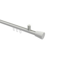 INNENLAUF-GARDINENSTANGEN-SET Sonius Sitra 180 cm, 1-läufig, 20 mm Ø Weiß - Weiß, Metall (180cm) - INTERDECO