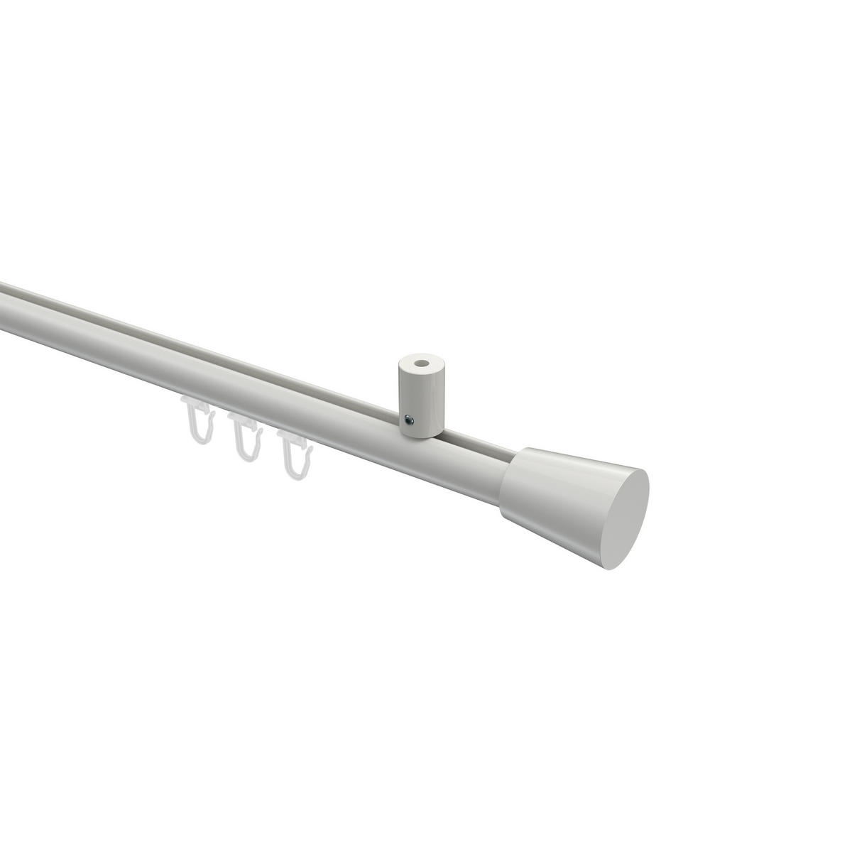 INNENLAUF-GARDINENSTANGEN-SET Sonius Sitra 180 cm, 1-läufig, 20 mm Ø Weiß - Weiß, Metall (180cm) - INTERDECO