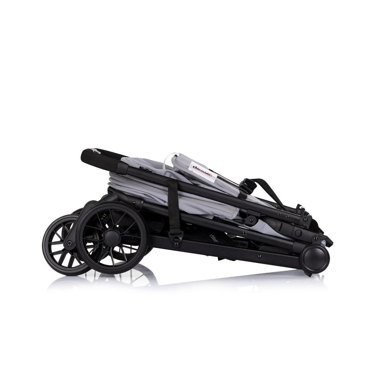 KINDERWAGEN Blossom grau Stoßdämpfer verstellbare Rückenlehne Korb bis 22kg - Grau, Metall (76/47/97cm) - Chipolino