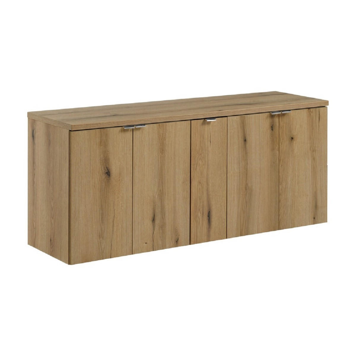 Milaros Markt Waschtischunterschrank Eiche Wotan 140x57x40 cm