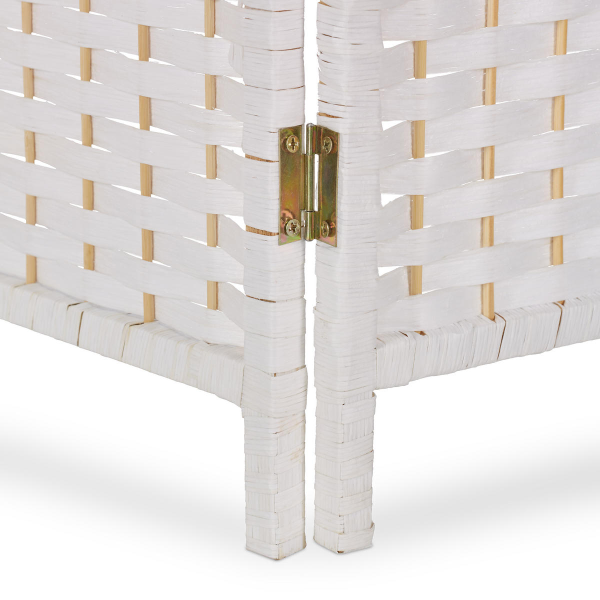 PARAVENT - Weiß, Holz/Papier (120/170/2cm) - Relaxdays