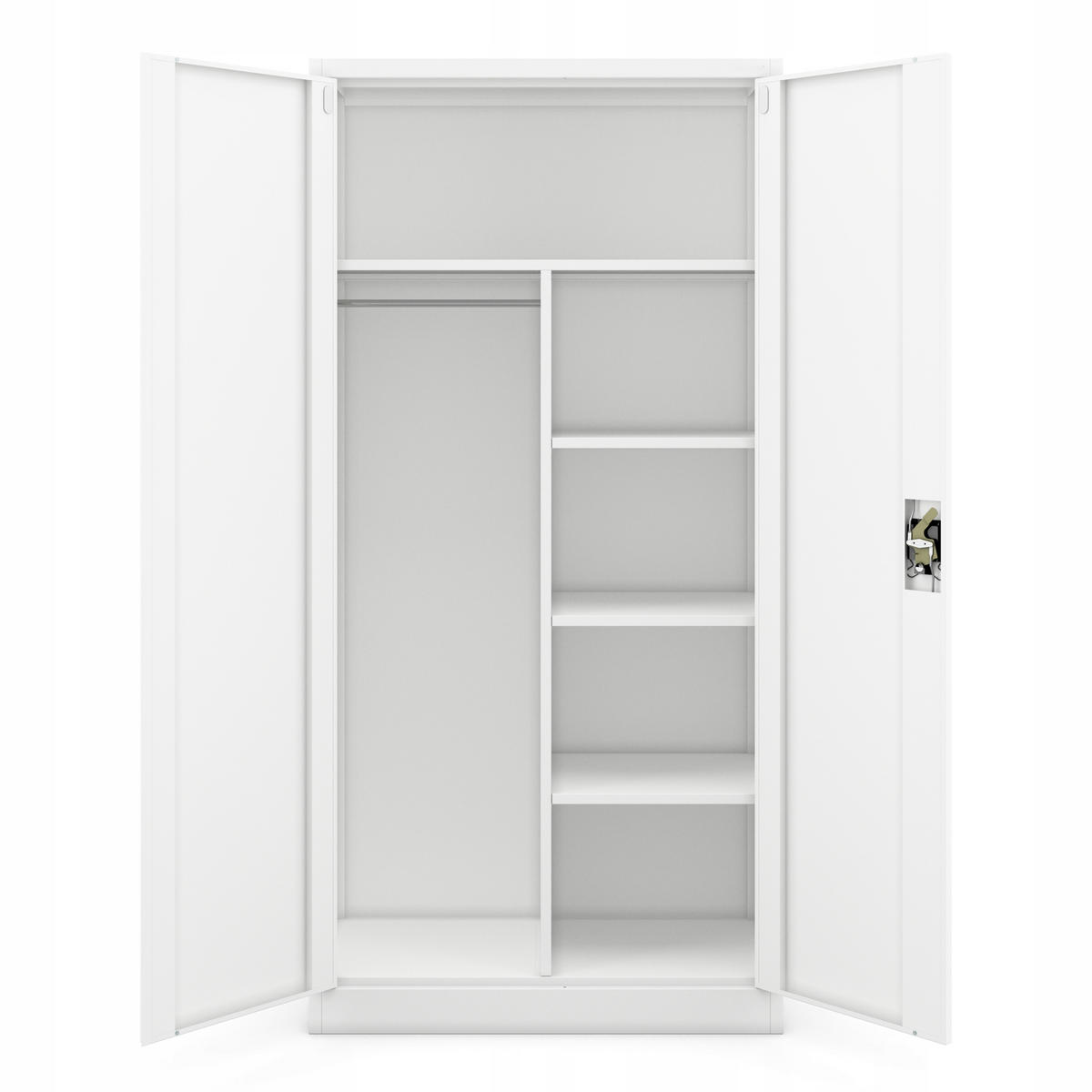 MEHRZWECKSCHRANK DAWID - Weiß, Metall (90/185/45cm) - Jan Nowak