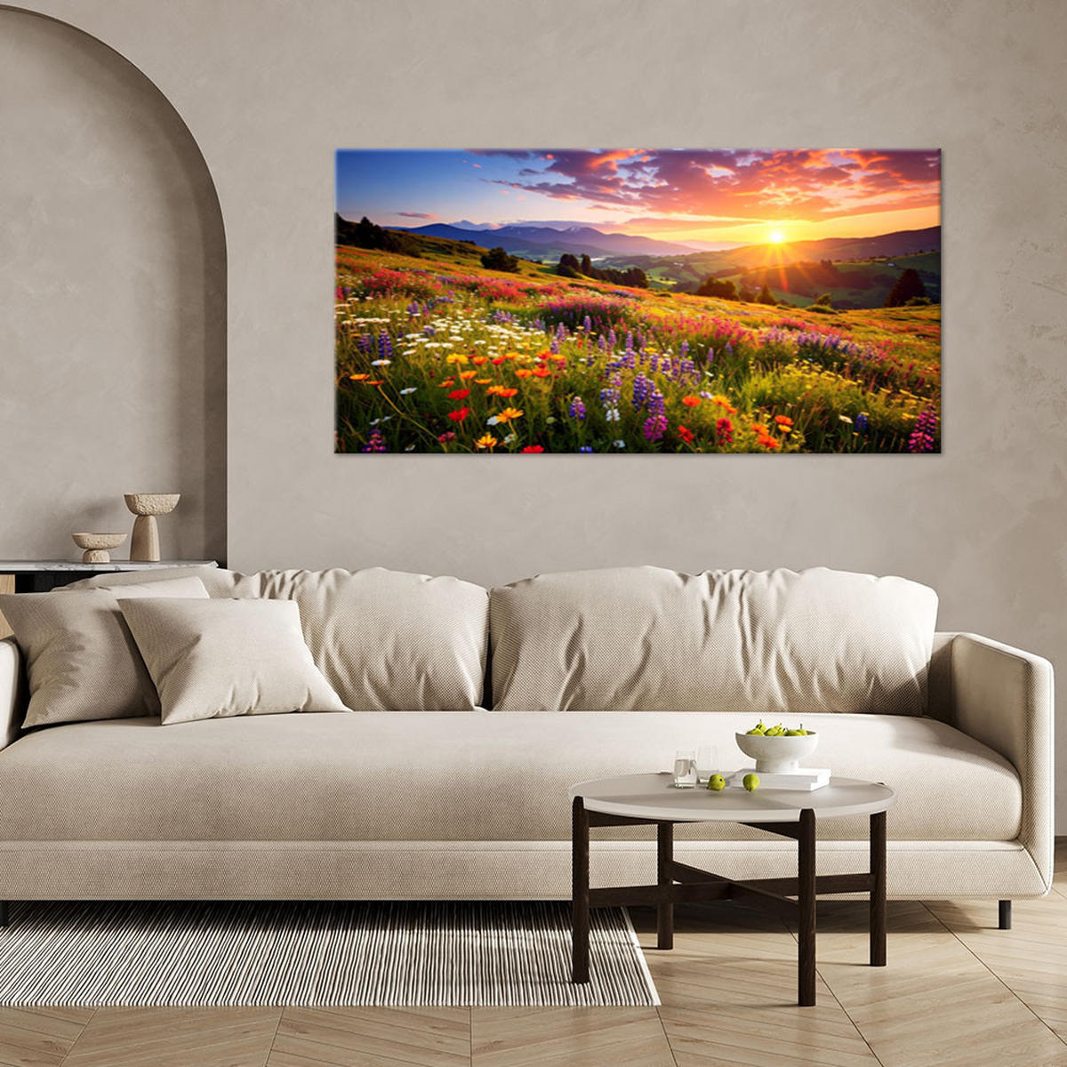 LEINWANDBILD Landschaften 100x50cm - Multicolor, Textil (100/50cm) - Feeby