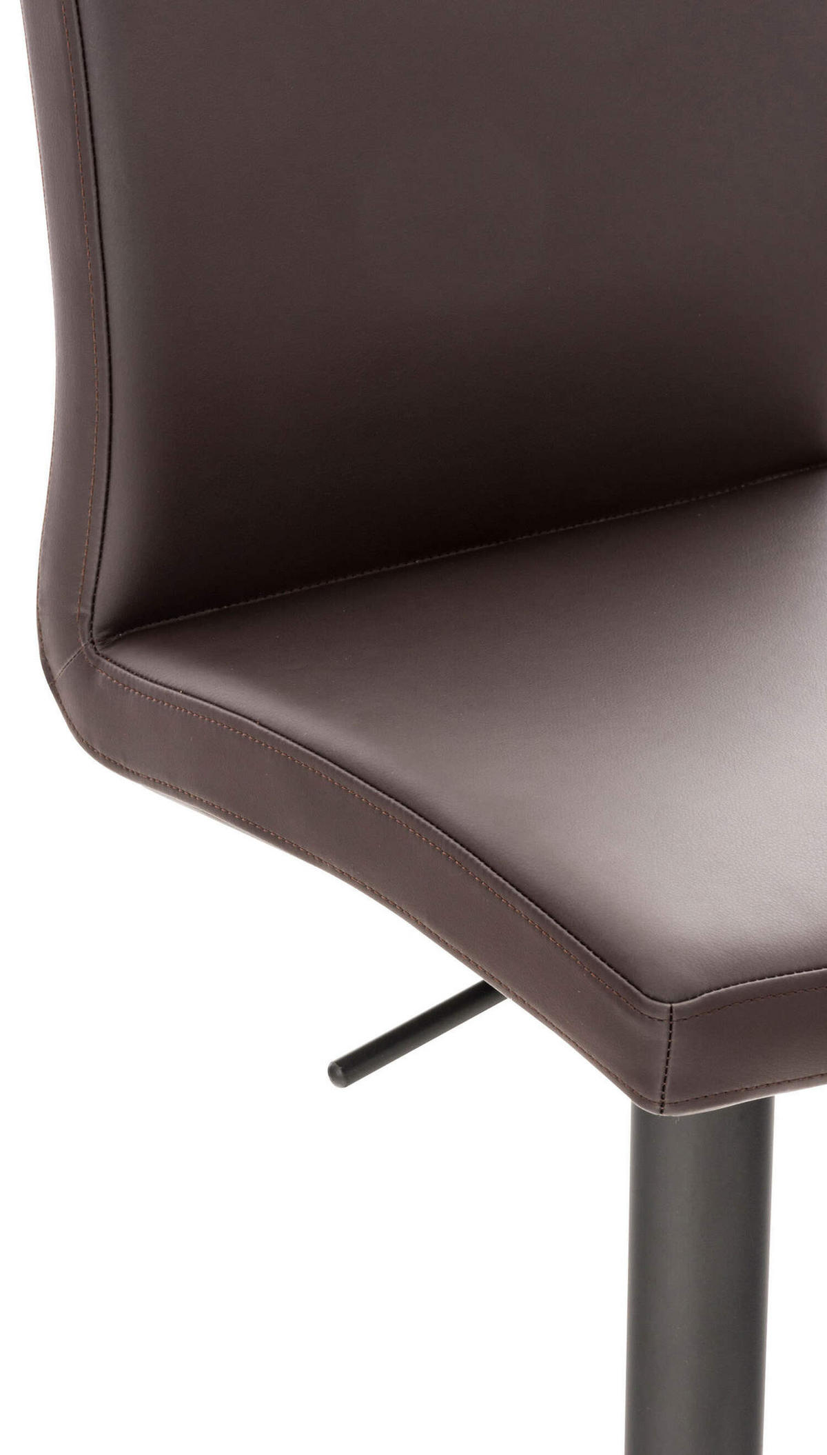 BARHOCKER Cathy, Gestell schwarz, Kunstleder Braun - Schwarz/Braun, Kunststoff/Textil (40/100/49cm) - TPFLiving