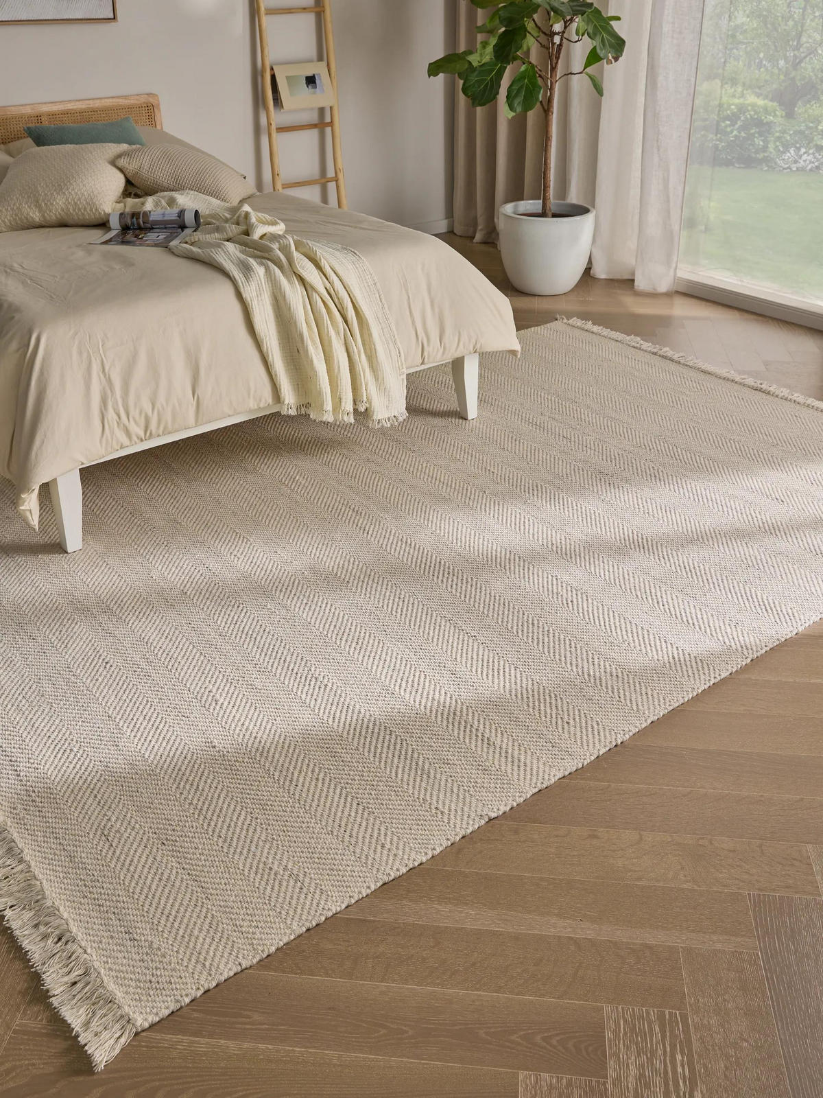WOLLTEPPICH Lars Cream 160x230 cm - Creme, Textil (160/230cm) - benuta Pure