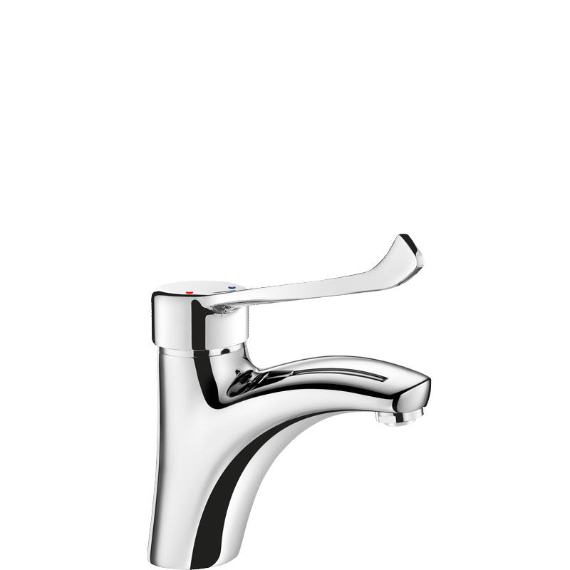 EINHEBEL-WASCHTISCHMISCHER H85 L135, Hygienehebel, ohne Ablaufgarnitur - Chromfarben, Metall (15/8/37cm) - Delabie