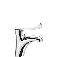 EINHEBEL-WASCHTISCHMISCHER H85 L135, Hygienehebel, ohne Ablaufgarnitur - Chromfarben, Metall (15/8/37cm) - Delabie
