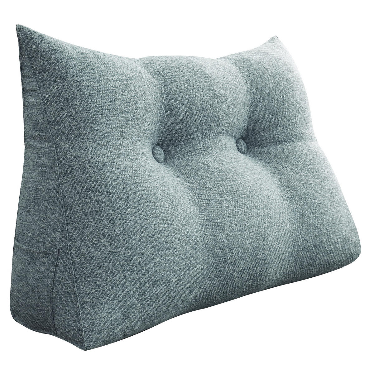 KEILKISSEN für Bett Leinenlook Grau 80 cm - Grau, Textil (50/80cm) - Vercart