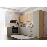 WINKELKÜCHE 330 x 210 cm Aspen K53-M330 - Beige/Eiche Artisan, Holz (330/212/210cm)