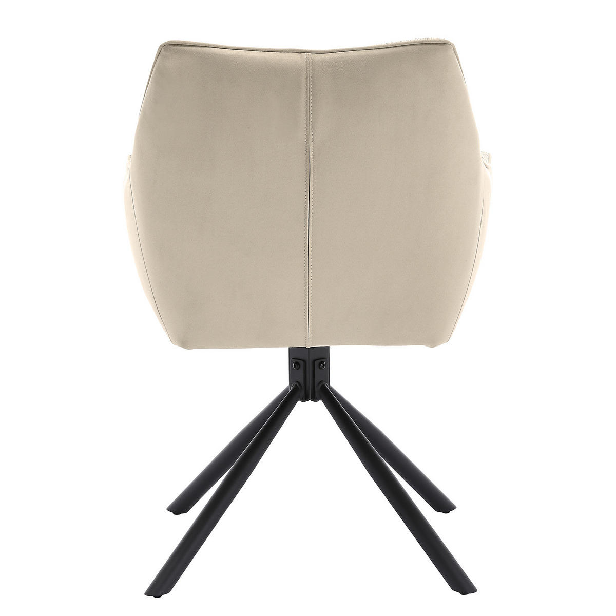 ARMLEHNENSTUHL - Drehbar - Beige, Textil/Metall (63/87/61cm) - home24