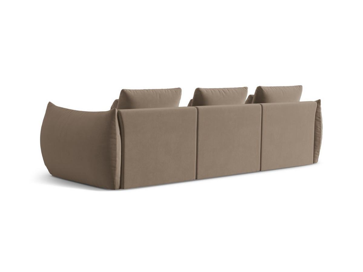 SOFA modular Bloom aus Samt hellbraun 4 Sitzplätze - Hellbraun, Textil (332/95/106cm) - Micadoni
