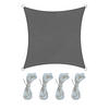 SONNENSEGEL Grau 500/500/1 cm - Grau, Kunststoff (500/500cm) - Mobili Rebecca