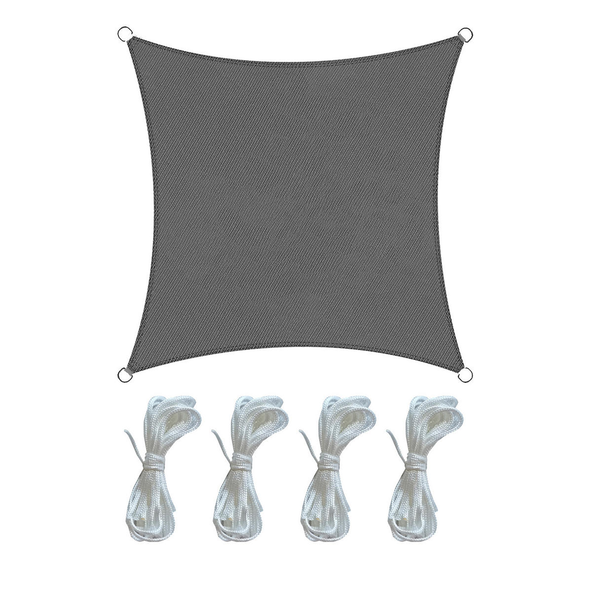 SONNENSEGEL Grau 360/360/1 cm - Grau, Kunststoff (360/360cm) - Mobili Rebecca