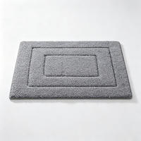 DUSCHMATTE – 50 x 80 cm – Grau - Grau, Textil (80/5cm)