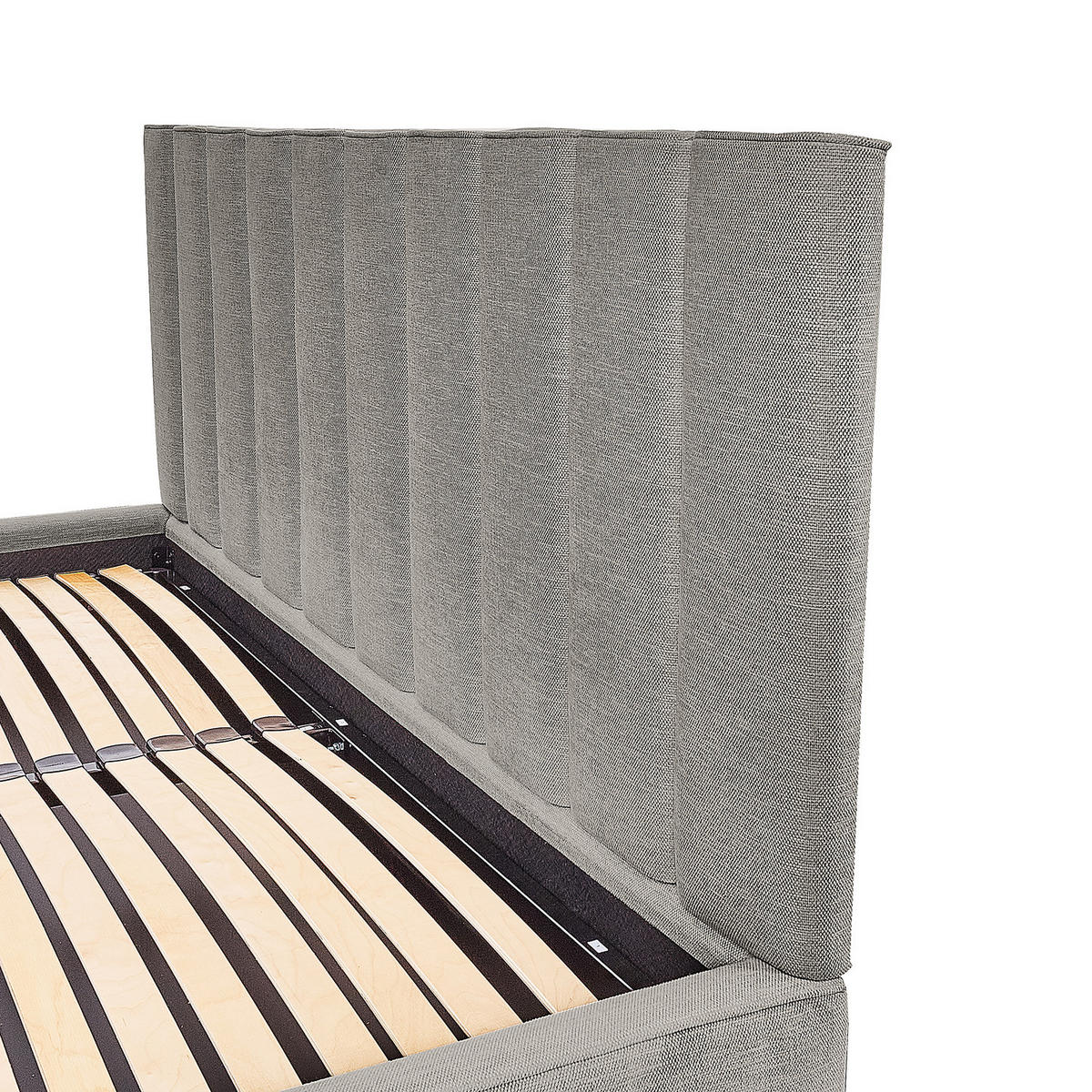 POLSTERBETT - Dunkelgrau, Textil (160/200cm) - home24