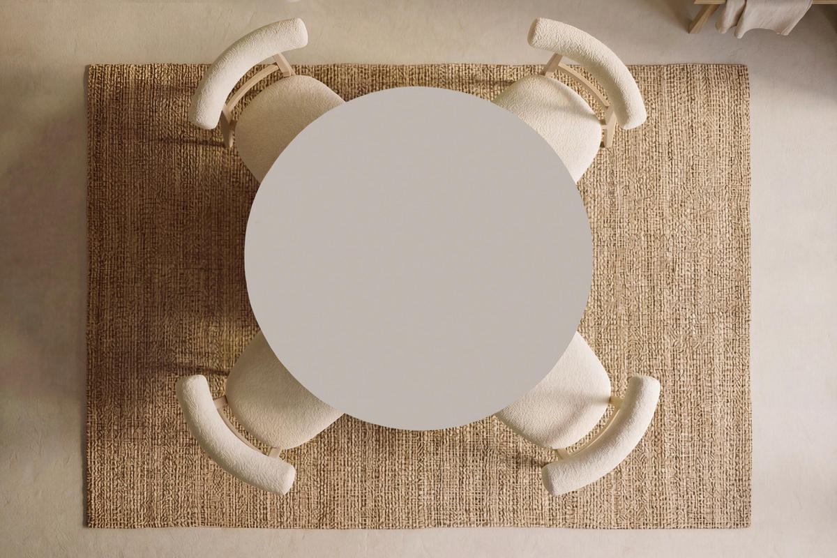 ESSTISCH Lunda rund ausziehbar verlängerbar, Kaschmir Grau-Beige 120/120/76 cm - Kaschmir/Schwarz, Holzwerkstoff (120/120/76cm) - WFL GROUP