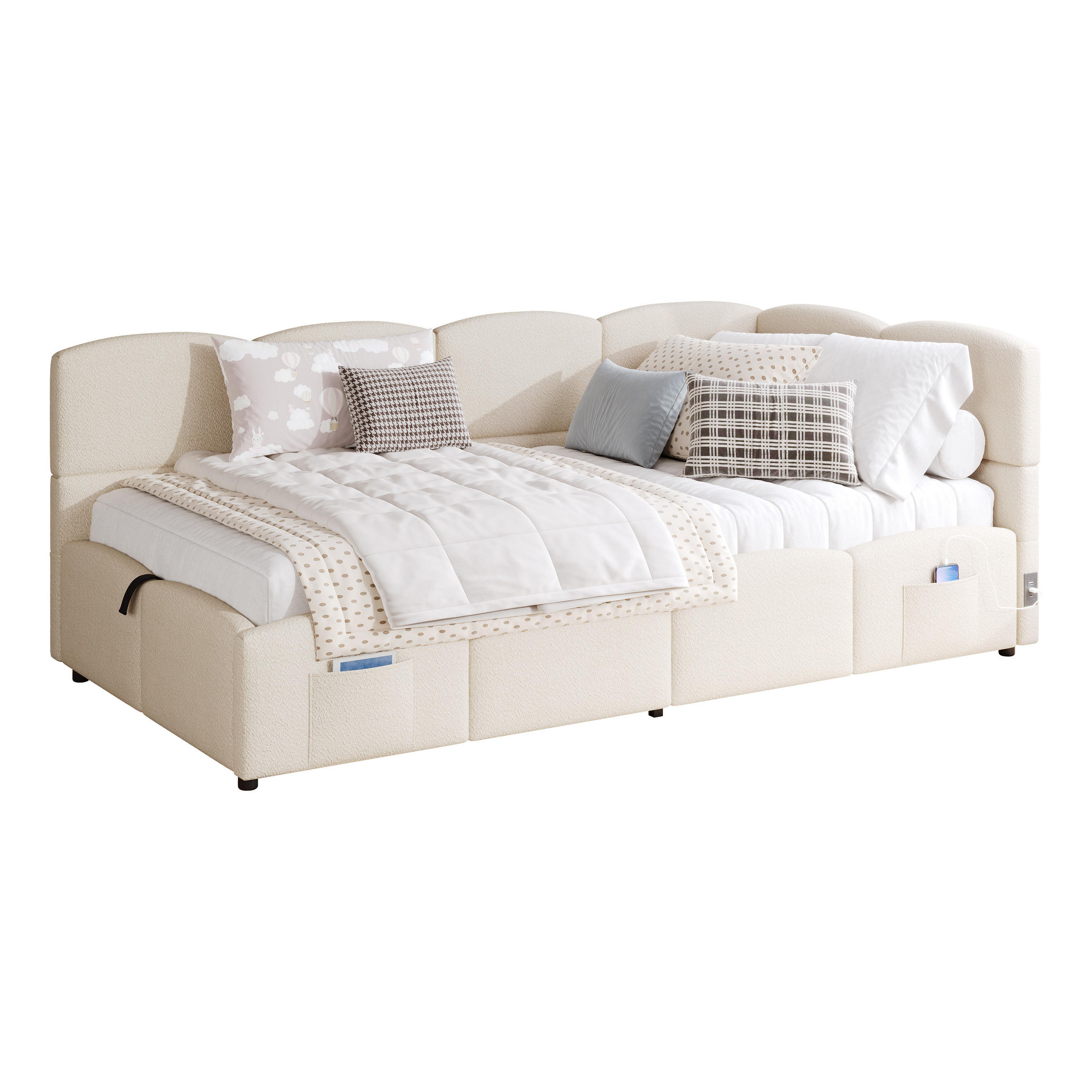 Wishdor Schlafsofa Beige 90x200 cm