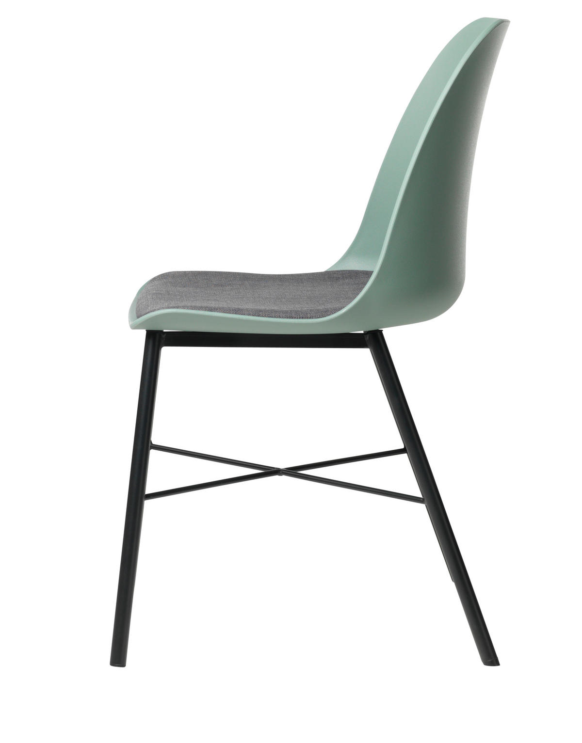 STUHL 2er-Set grün und grau - Grau, Holzwerkstoff (45/83/52cm) - ebuy24