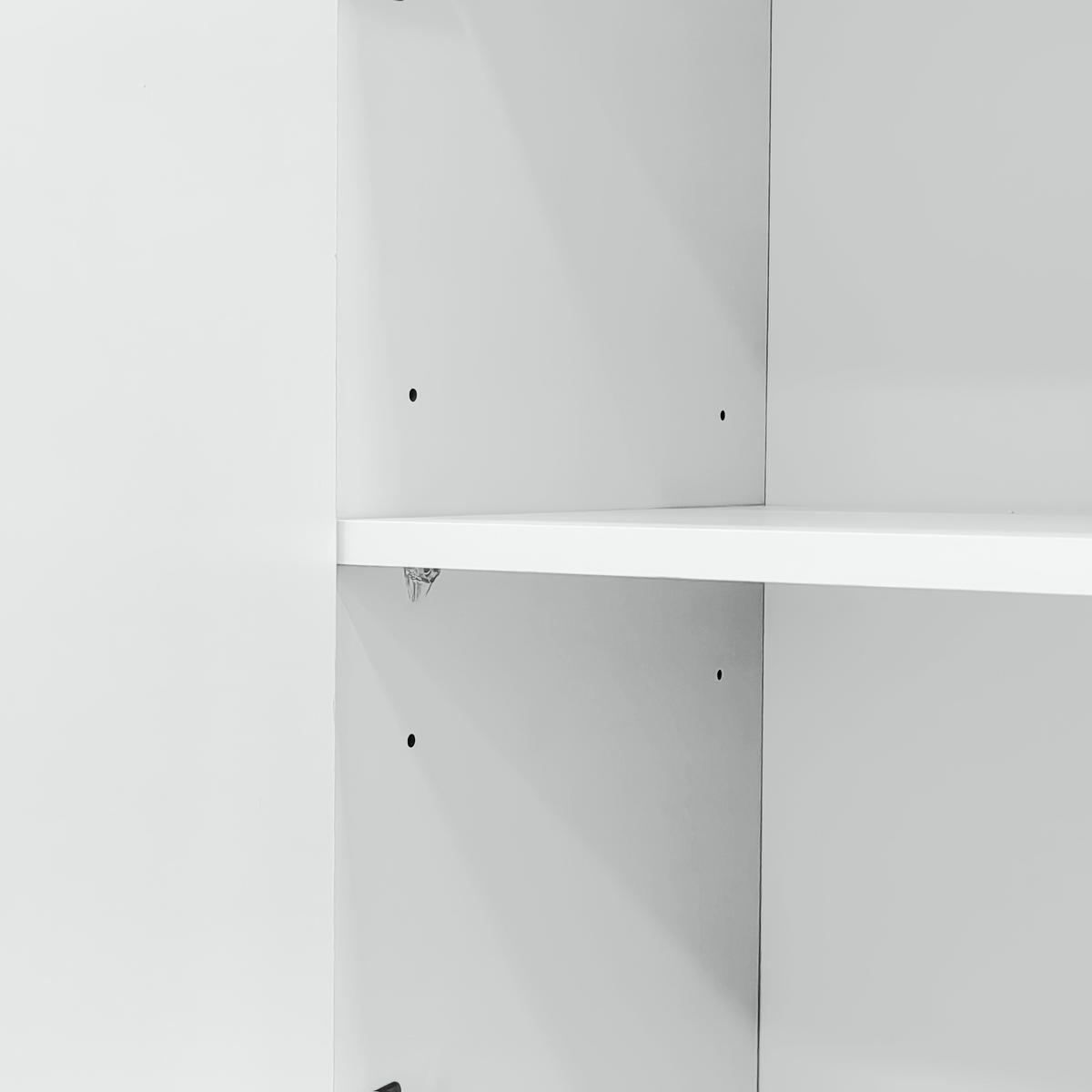 KUCHYŇSKÁ SKŘÍŇ bílá a černá, lesklá, se zásuvkami, do obývacího pokoje a jídelny, 150×40×80,5 cm - bílá/černá, kov/kompozitní dřevo (150/80.5/40cm) - STILVORA