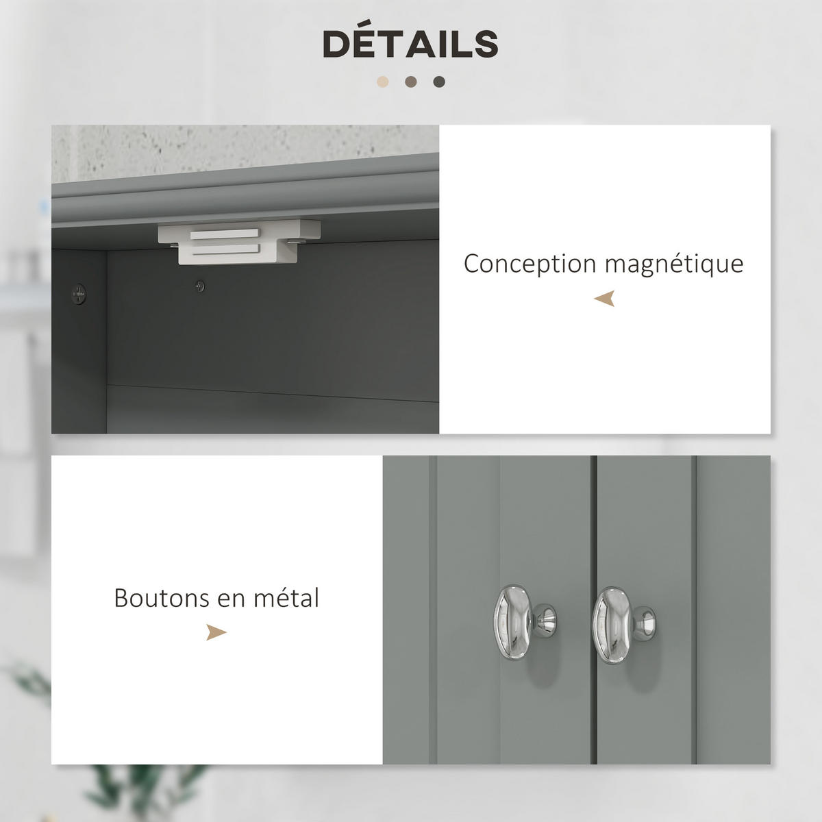 HÄNGESCHRANK Grau 1 Stück - Grau, Kunststoff (50.8/66/17.8cm) - GiPP