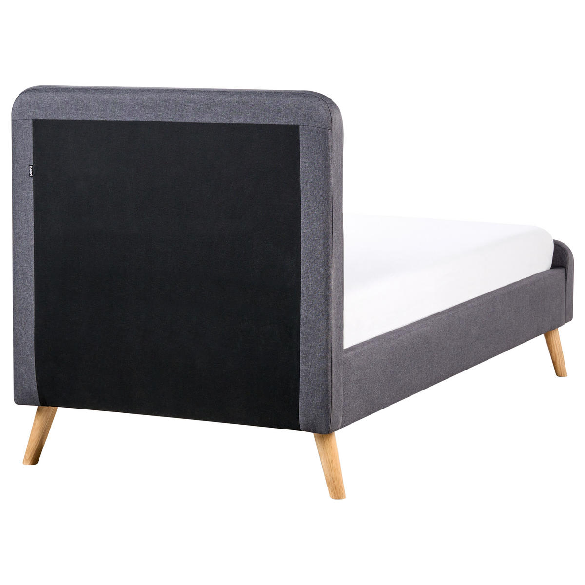 POLSTERBETT mit Lattenrost 90x200 cm Grau Rennes - Dunkelgrau, Textil (90/200cm) - Beliani