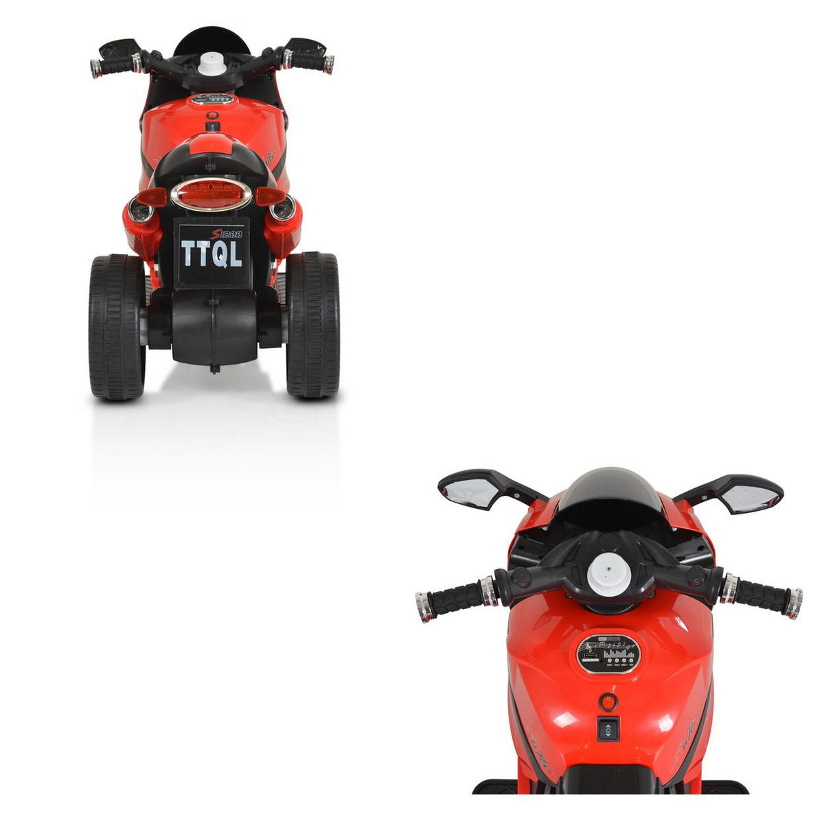 ELEKTROMOTORRAD Comet HZBB-1188 rot drei Räder Musik, MP3, Rückwärtsgang - Rot, Kunststoff (95/45/58cm) - Moni