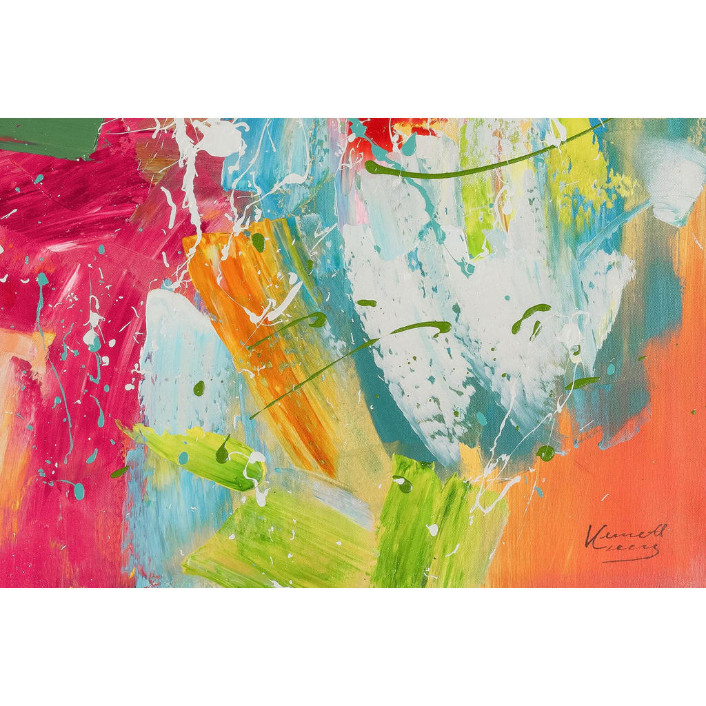 Thumbnail - Kunstloft Leinwandbild, Mehrfarbig, Textil, 80x80 cm, Handmade Quality, Bilder und Zubehör, Wandbilder, Leinwandbilder