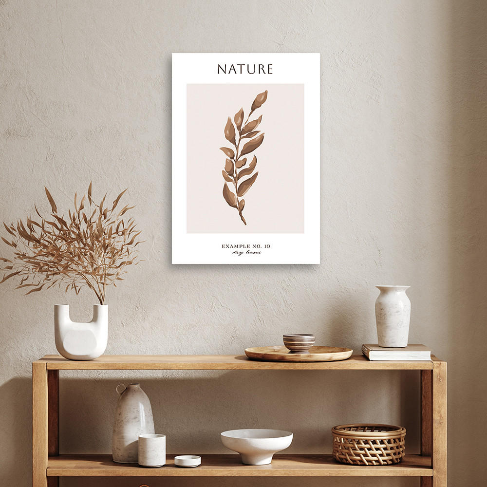 WANDBILD trockene blätter natur - Beige, Textil (40/60cm) - Feeby