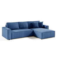 ECKSOFA Isaac 4 Sitzplätze Blau - Blau, Holzwerkstoff (294/185cm) - Petits-meubles