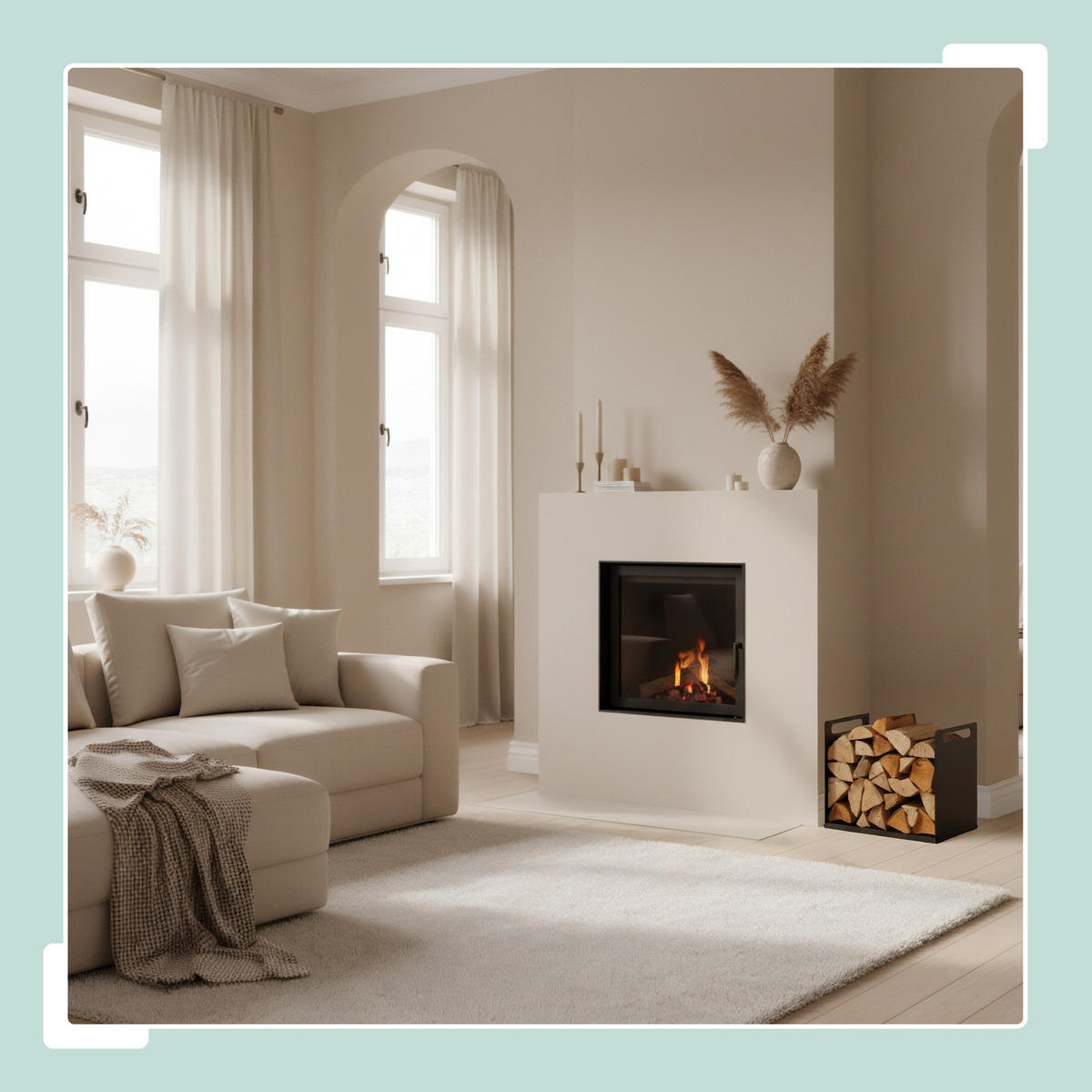 KAMINHOLZREGAL - Schwarz, Metall (40/35/30cm) - Relaxdays