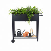 GREDICA - crna, metal/plastika (85/80/50cm) - Relaxdays