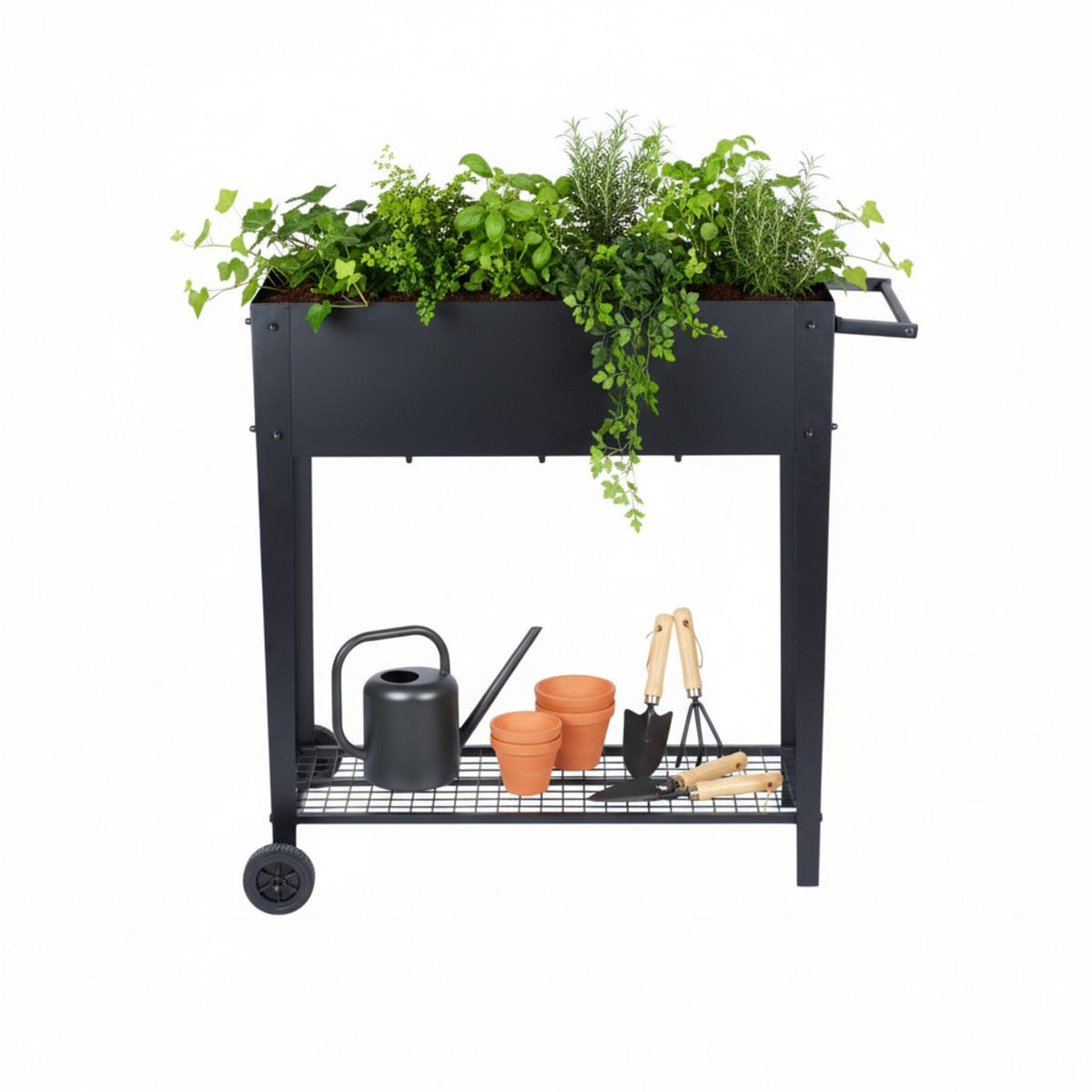 GREDICA - crna, metal/plastika (85/80/50cm) - Relaxdays