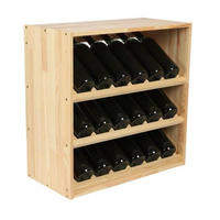 WEINREGAL Vincellar Mod 60x60x30 cm Schräg Modul Für 18 Flaschen Massives Kiefernholz Natur - Naturfarben, Holz (60/60/30cm) - PROREGAL